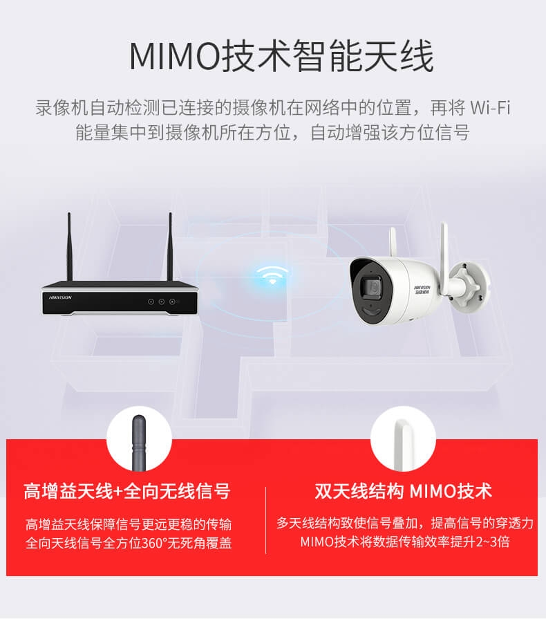 海康威视无线监控器设备套装6