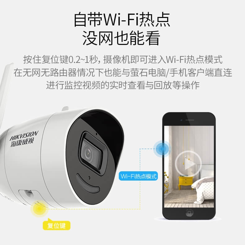 海康威视无线监控器设备套装9